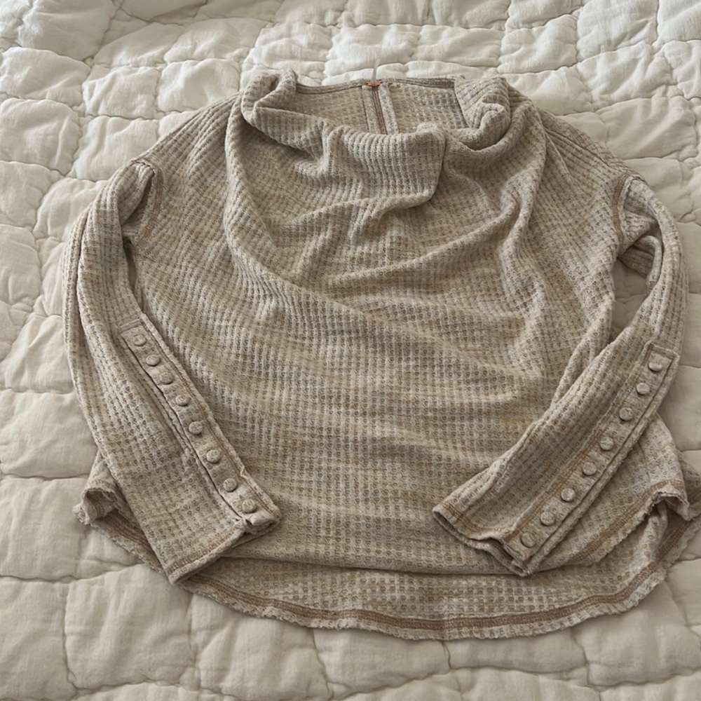 Size small free people top with cowl neck